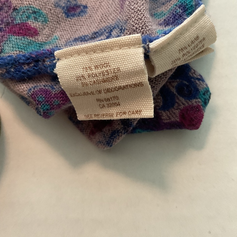 Free People Purple Floral Blouse‎ with Orange Accents - Picture 9 of 11